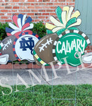 Many Tigers Football Yard Sign
