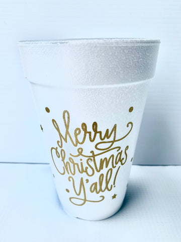 Merry Christmas Y’all Sleeve Cups